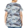 Dickies Womens Women’s Plus Short Sleeve V-Neck T-Shirt(Flint Blue Camo)