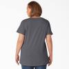 Dickies Womens Women’s Plus Short Sleeve V-Neck T-Shirt(Graphite)