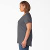 Dickies Womens Women’s Plus Short Sleeve V-Neck T-Shirt(Graphite)