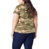 Dickies Womens Women’s Plus Short Sleeve V-Neck T-Shirt(Peach Camo)