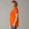 Dickies Womens Women’s Plus Short Sleeve V-Neck T-Shirt(Scarlet Ibis)