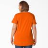 Dickies Womens Women’s Plus Short Sleeve V-Neck T-Shirt(Scarlet Ibis)