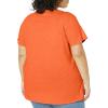 Dickies Womens Women’s Plus Short Sleeve V-Neck T-Shirt(Scarlet Ibis)