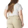 Dickies Womens Women’s Plus Short Sleeve V-Neck T-Shirt(White Multi Stripe)