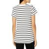 Dickies Womens Women’s Plus Short Sleeve V-Neck T-Shirt(White/Black Stripe)
