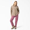 Dickies womens Long Sleeve Crew Neck Thermal Shirt(Brown)