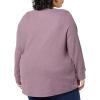 Dickies womens Long Sleeve Crew Neck Thermal Shirt(Dusty Violet Single Dye)