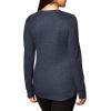 Dickies womens Long Sleeve Crew Neck Thermal Shirt(Ink Navy Single Dye)