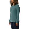 Dickies womens Long Sleeve Crew Neck Thermal Shirt(Mallard Green Single Dye)