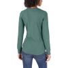 Dickies womens Long Sleeve Crew Neck Thermal Shirt(Mallard Green Single Dye)