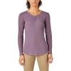 Dickies Women’s Long-Sleeve 3-Button Henley Shirt(Green)