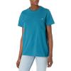 Dickies Women’s Short Sleeve Heavyweight Pocket T-Shirt(Deep Sky Blue)