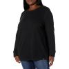 Dickies womens Long Sleeve Crew Neck Thermal Shirt(Knit Black)