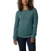 Dickies womens Long Sleeve Crew Neck Thermal Shirt(Mallard Green Single Dye)