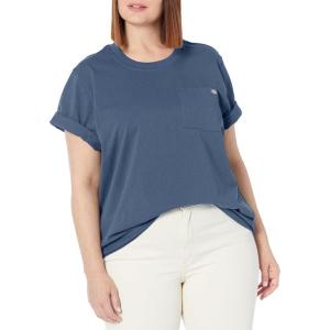 Dickies Womens Plus Short Sleeve Heavyweight T-Shirt(Airforce Blue)
