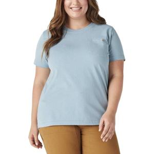 Dickies Womens Plus Short Sleeve Heavyweight T-Shirt(Dockside Blue)