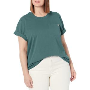 Dickies Womens Plus Short Sleeve Heavyweight T-Shirt(Lincoln Green)