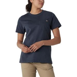 Dickies Women’s Short Sleeve Heavyweight Pocket T-Shirt(Airforce Blue)