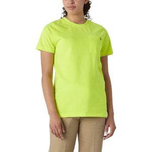 Dickies Women’s Short Sleeve Heavyweight Pocket T-Shirt(Bright Yellow)