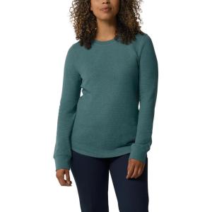 Dickies womens Long Sleeve Crew Neck Thermal Shirt(Mallard Green Single Dye)