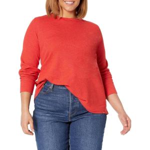 Dickies womens Long Sleeve Crew Neck Thermal Shirt(Molten Lava Heather)