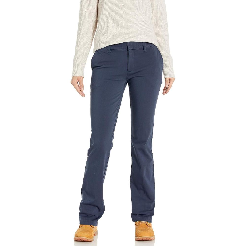 image:imageDickies Womens Perfect Shape Bootcut Twill PantRinsed Navy