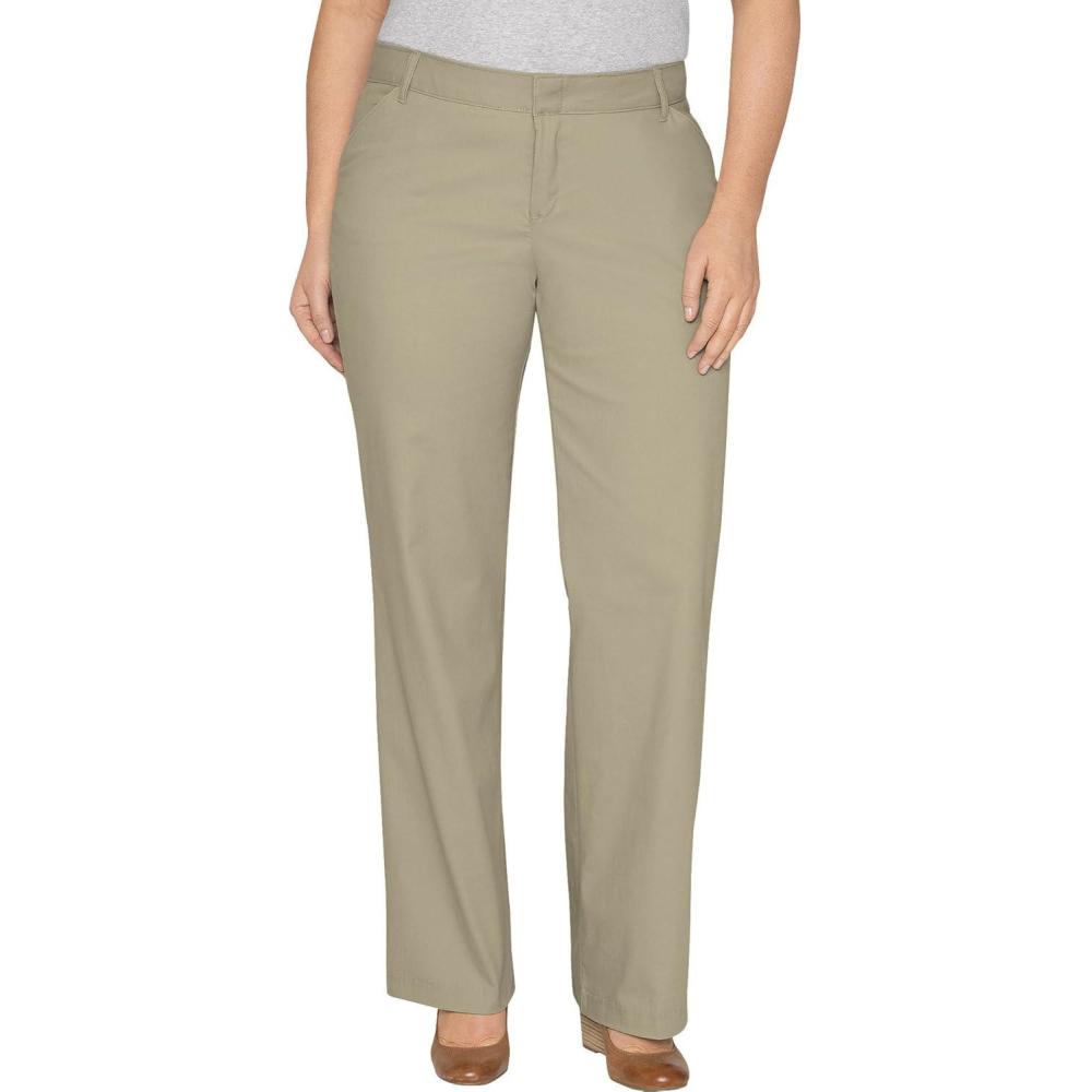 image:imageDickies Womens PlusSize Relaxed Straight Stretch Twill PantDesert Sand V1