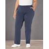 Dickies Womens Perfect Shape Straight Twill Pant – Plus(Rinsed Navy)