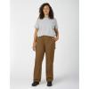 Dickies Womens Plus Size Relaxed Straight Carpenter Duck Pant(Rinsed Brown Duck)
