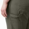 Dickies Womens Plus Size Relaxed Straight Carpenter Duck Pant(Rinsed Moss Green)
