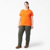 Dickies Womens Plus Size Relaxed Straight Carpenter Duck Pant(Rinsed Moss Green)