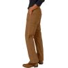 Dickies Womens Relaxed Straight Carpenter Duck Pant(Rinsed Brown Duck)