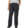 Dickies Womens Plus Size Relaxed Straight Carpenter Duck Pant(Rinsed Black)