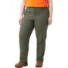 Dickies Womens Plus Size Relaxed Straight Carpenter Duck Pant(Rinsed Moss Green)