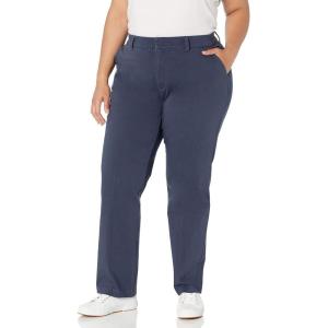 Dickies Womens Perfect Shape Straight Twill Pant – Plus(Rinsed Navy)