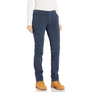 Dickies Women’s Perfect Shape Straight Twill Pant(Rinsed Navy)