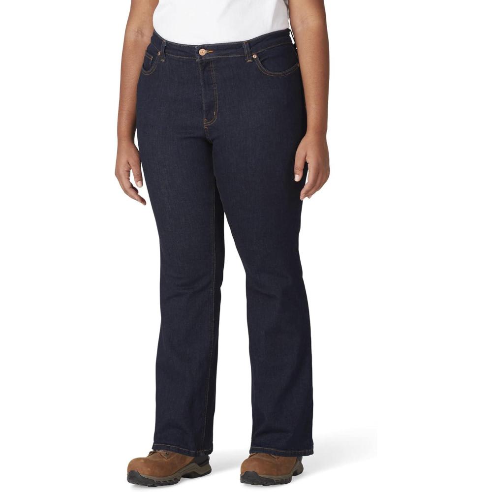 image:imageDickies Womens Perfect Shape Denim Jean Bootcut Stretch Plus SizeRinsed Indigo Blue