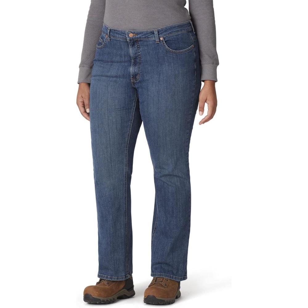 image:imageDickies Womens Perfect Shape Denim Jean Bootcut Stretch Plus SizeStonewashed Indigo Blue
