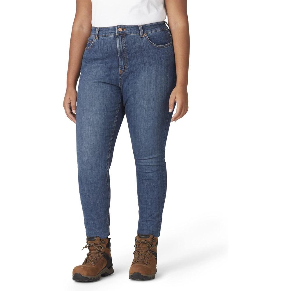 image:imageDickies Womens Perfect Shape Denim Jean Skinny Stretch Plus SizeStonewashed Indigo Blue