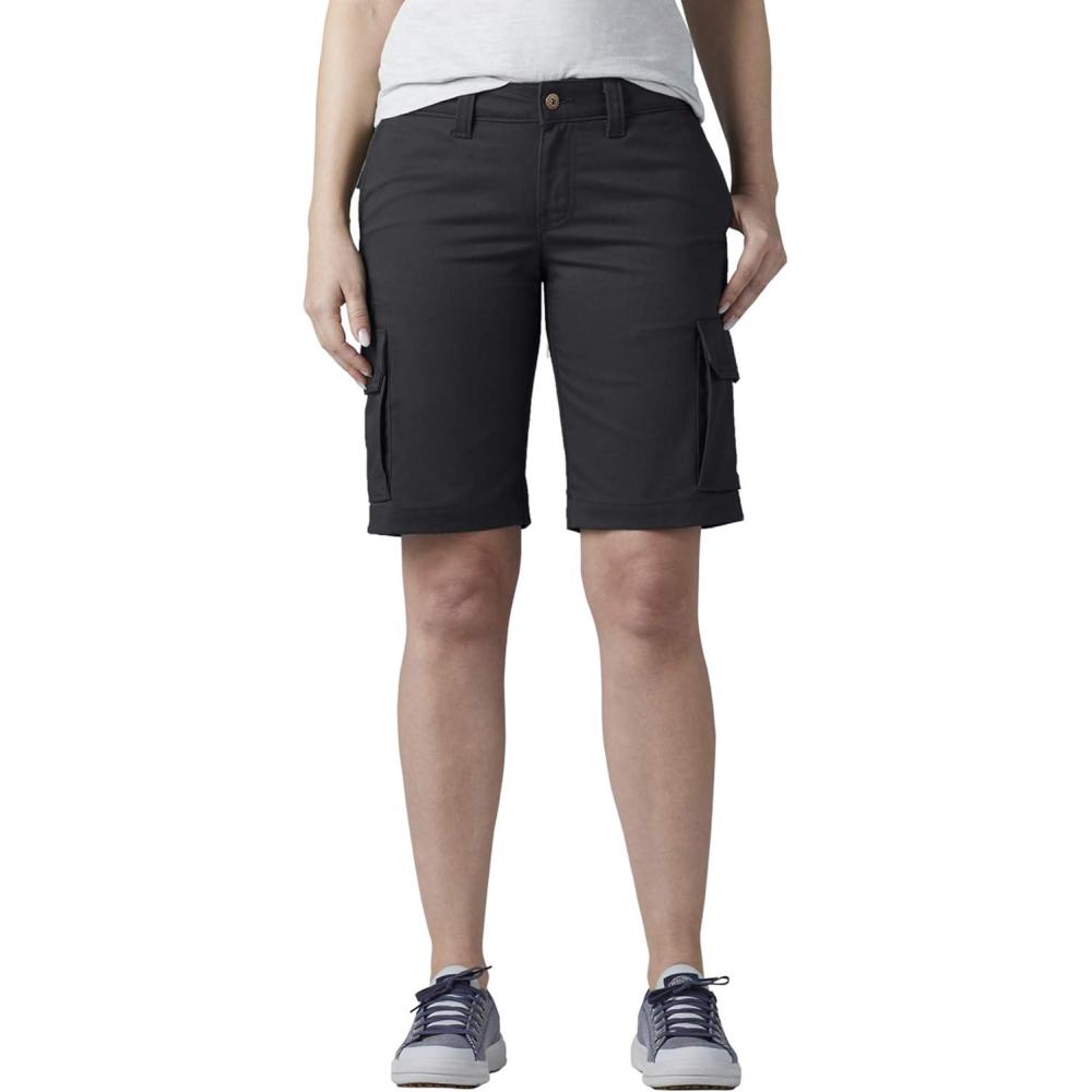 image:imageDickies Womens 11 Relaxed Stretch Cargo ShortsBlack
