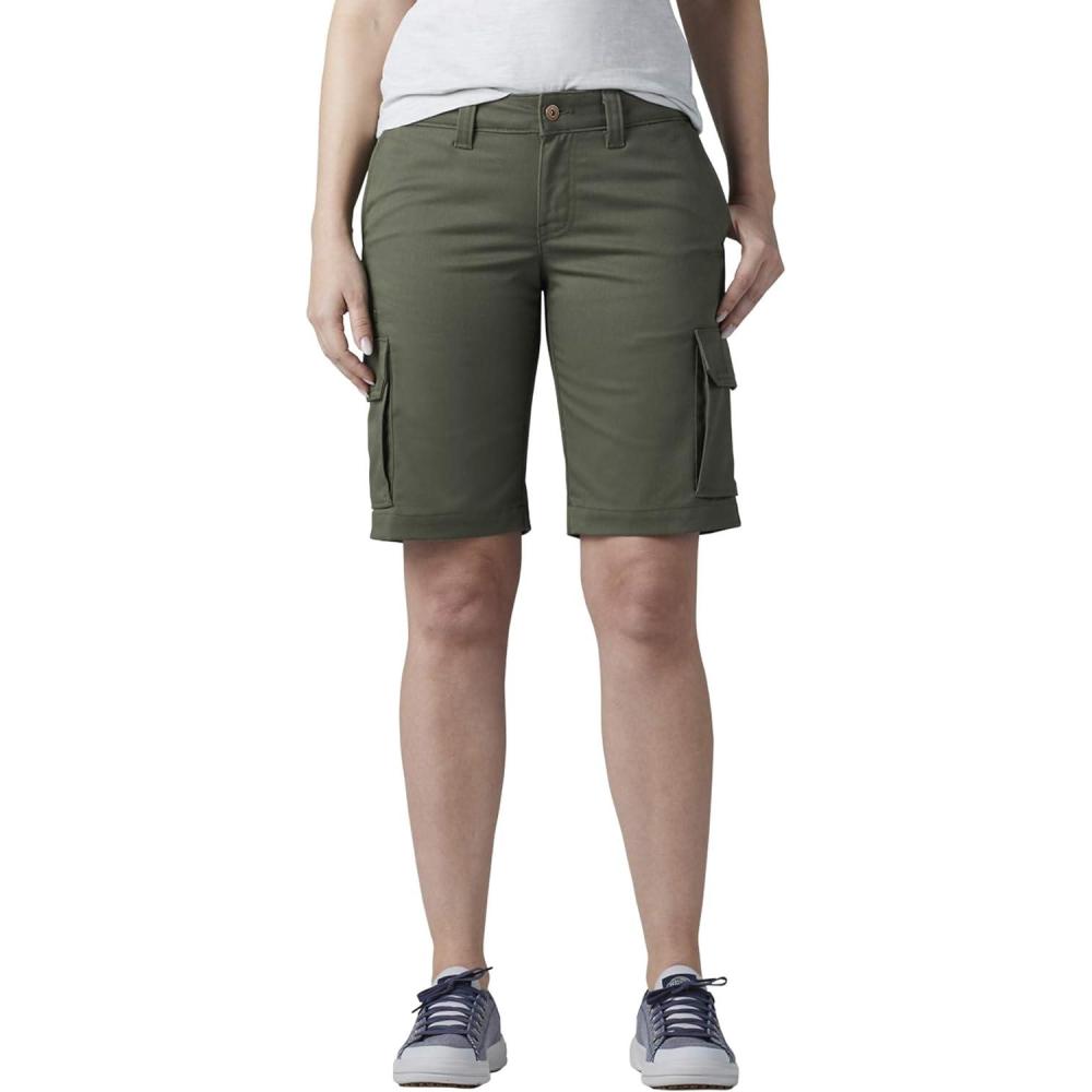 image:imageDickies Womens 11 Relaxed Stretch Cargo ShortsGrape Leaf