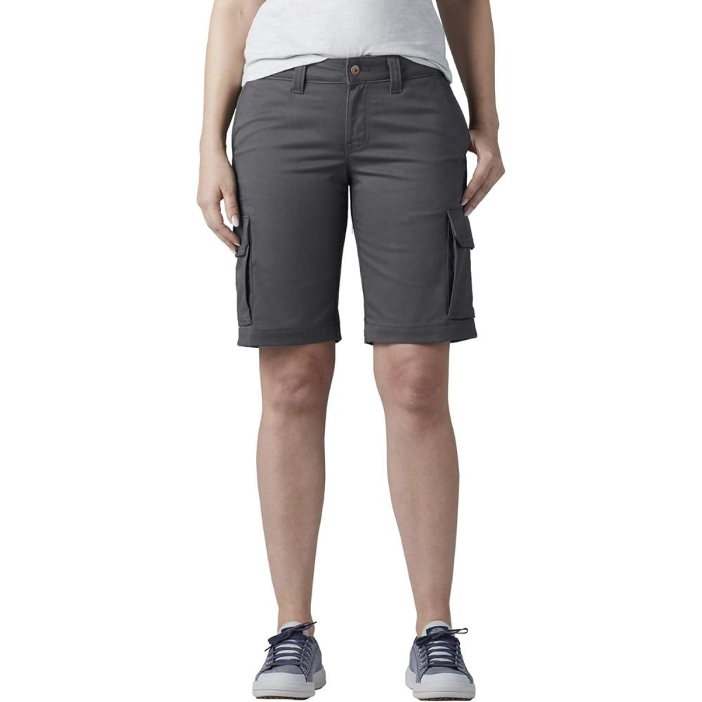 image:imageDickies Womens 11 Relaxed Stretch Cargo ShortsGraphite V1