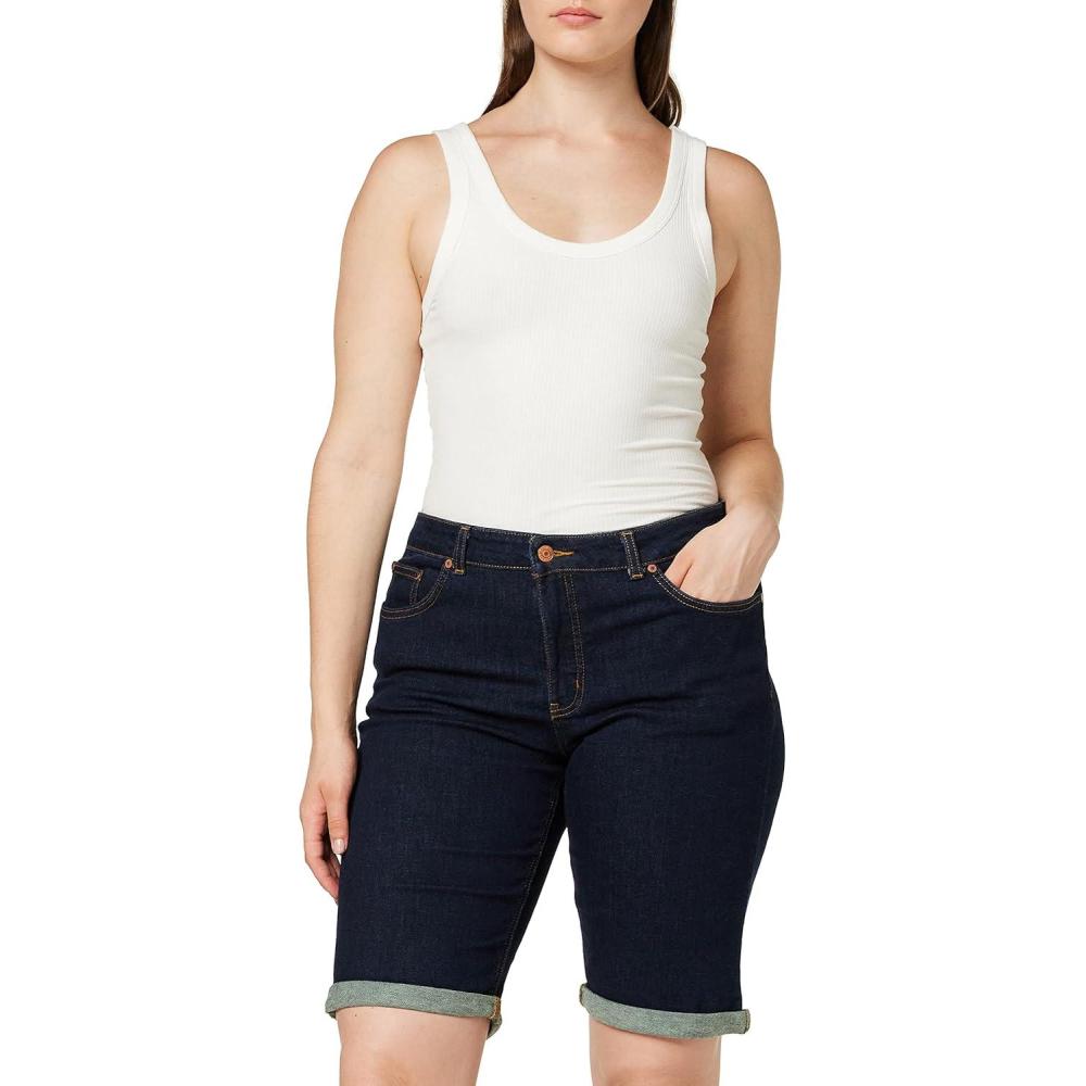 image:imageDickies Womens Perfect Shape Denim Bermuda ShortsRinsed Indigo Blue
