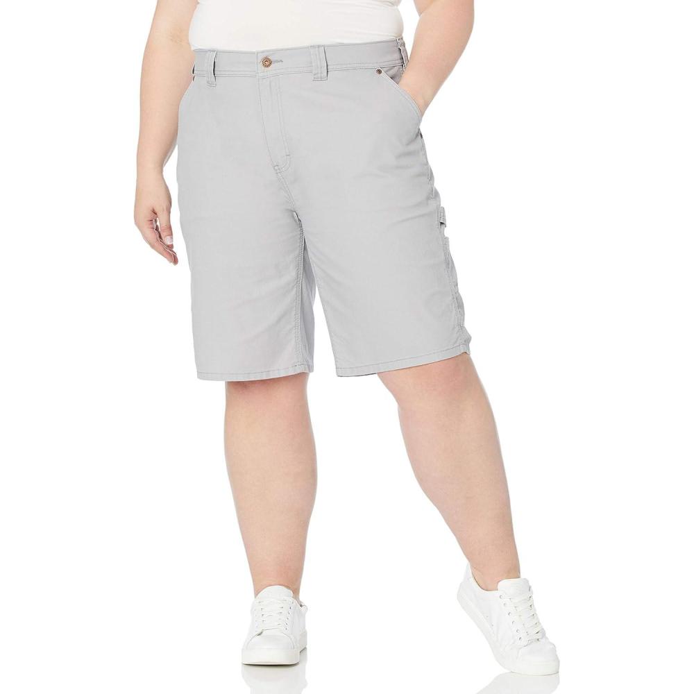 image:imageDickies Womens Plus Size Carpenter ShortRinsed Alloy
