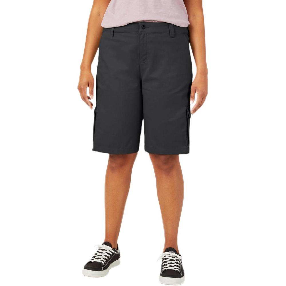 image:imageDickies Womens Plus Sized Stretch Cargo 11 Relaxed ShortBlack