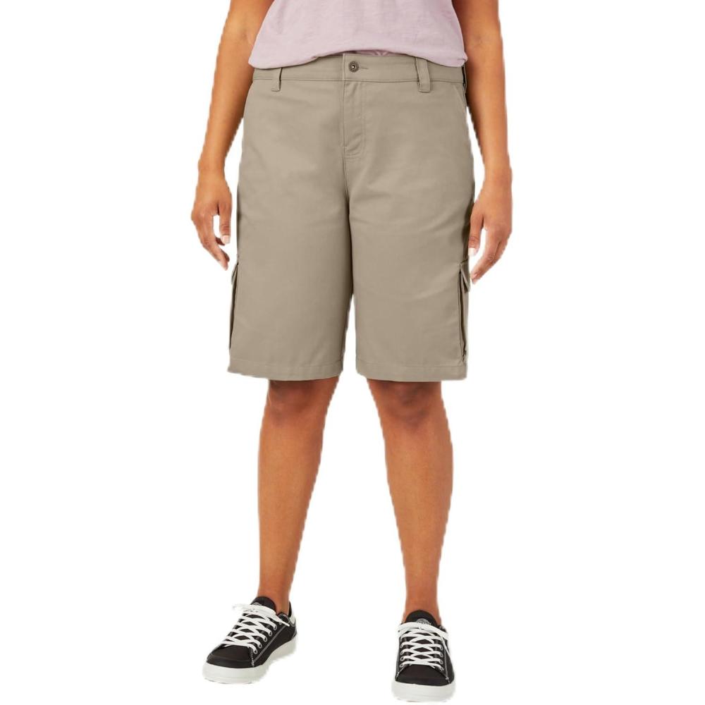 image:imageDickies Womens Plus Sized Stretch Cargo 11 Relaxed ShortDesert Sand