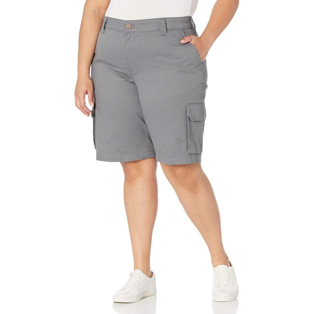 image:imageDickies Womens Plus Sized Stretch Cargo 11 Relaxed ShortGraphite