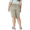 Dickies Women’s Perfect Shape Twill Bermuda Shorts(Rinsed Oxford Stone)