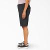 Dickies Womens Plus Sized Stretch Cargo 11” Relaxed Short(Black)