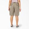 Dickies Womens Plus Sized Stretch Cargo 11” Relaxed Short(Desert Sand)